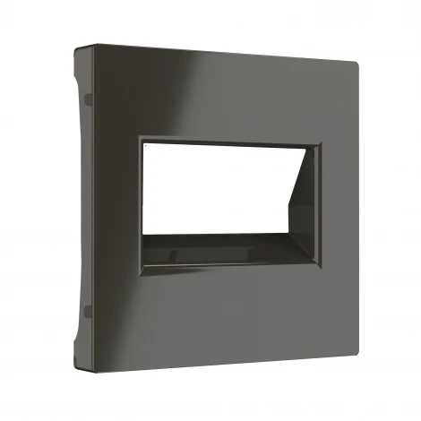 Накладка для двойной розетки Еthernet RJ-45 (серо-коричневый) W1191107 (a050830)