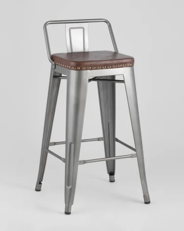 Стул полубарный Stool Group TOLIX SOFT серебристый УТ000001291