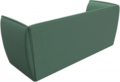 Диван кухонный прямой Бергамо 3-х местный (Зеленый/Рогожка) Лига Диванов арт.123181