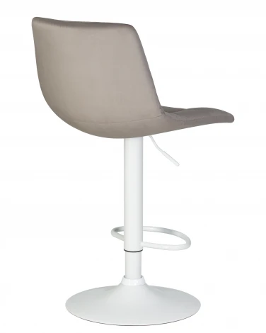 Стул барный TAILOR WHITE (серый велюр (MJ9-75))