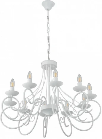 Подвесная люстра Arte Milano AM349159 349159/10 WT (220V, на цепи, подсвечник, свеча)