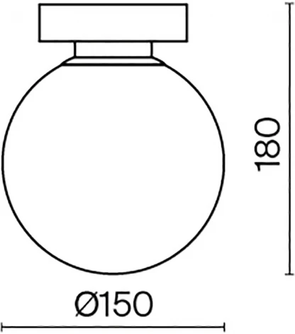 Настенно-потолочный светильник Basic form MOD321WL-01B Maytoni (220V, шар)