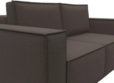 Диван прямой Куба мини (Коричневый/Рогожка) Лига Диванов арт.121890