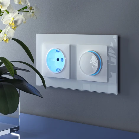 Розетка с подсветкой (белый) Werkel W1171401 (a051125)