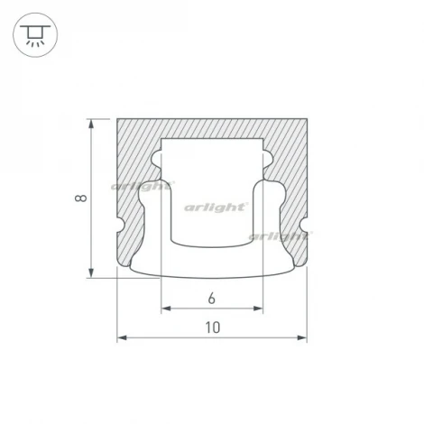 Профиль ARH-MINI5-2000 ANOD (Алюминий) 018827 Arlight