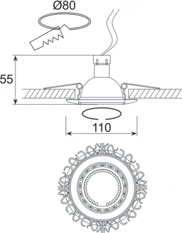 Встраиваемый точечный светильник Donolux A1551 A1551-Pat.Silver (220V, круглые)