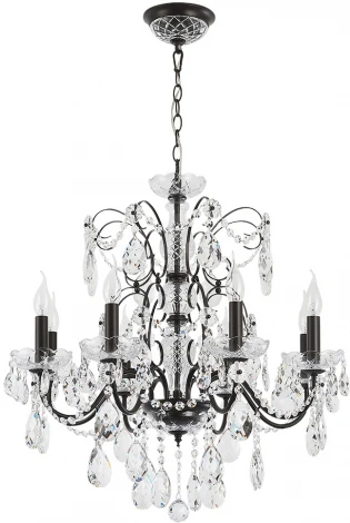 Подвесная люстра Crystal Lux ODELIS SP8 BROWN (220V, подвески, на цепи, подсвечник, свеча)