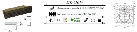 Встраиваемый светодиодный светильник уличный LD-D019 220VLED LD-Lighting LD-D LD-D019 220V LED (IP65)