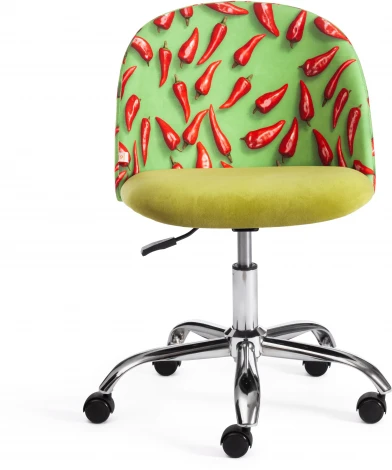 Кресло MELODY ткань/флок, олива, Botanica 03 pepper/23 Tetchair 19027