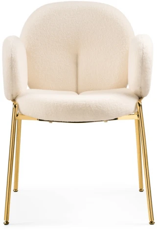 Стул Woodville на металлокаркасе Kalipso white / gold 15592