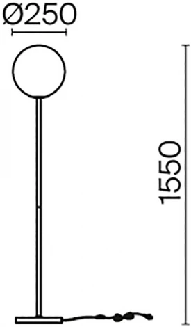 Торшер Ring MOD013FL-01W Maytoni (220V, выключатель, шар)