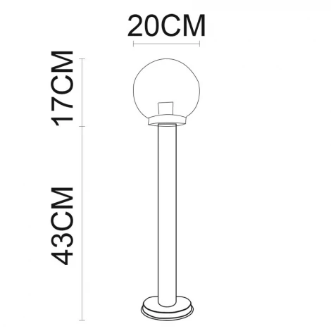 Наземный светильник Arte Lamp Gazebo A8366PA-1SS