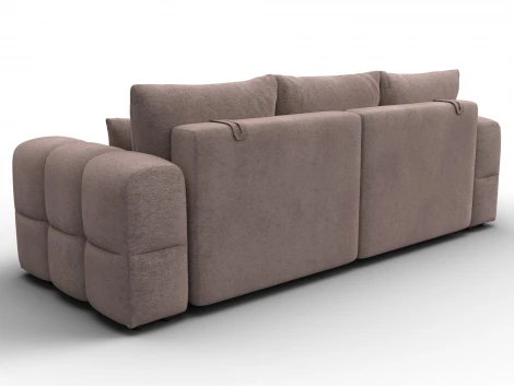 Диван прямой Лига-110 НПБ (ДВП,ДСП,ЛДСП,Брус,Фанера,Велюр/Бежевый) Лига Диванов 136510