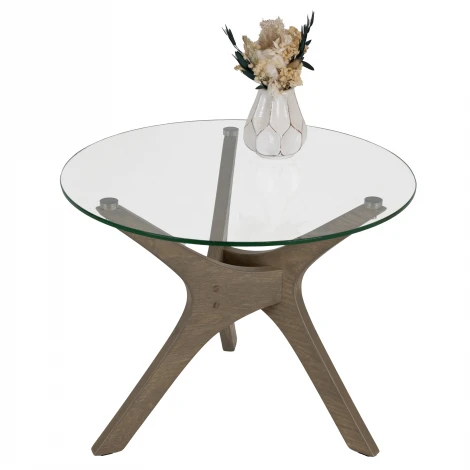 Стол журнальный Рилле 446 шимо/стекло прозрачное Mebelik 009470