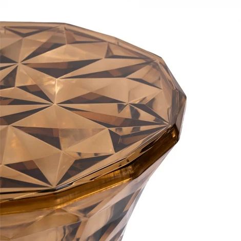 Стул-пуф Stone прозрачный янтарный Bradex Home FR 1081