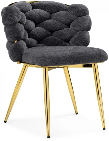 Стул Woodville на металлокаркасе Rendi gray / gold 15556