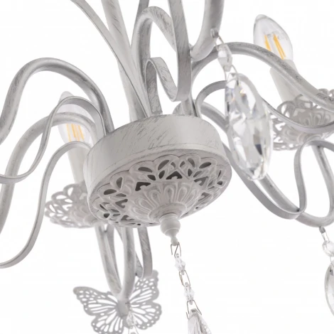 Подвесная люстра Arte Milano AM346179 346179/6 WT+G (220V, подвески, на цепи, подсвечник, свеча)