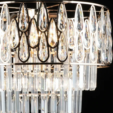 Подвесная люстра каскадная Reluce 02189-0.4-07 FGD (220V, хрусталь, на цепи)