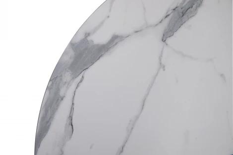 Стол Андромеда D100, Черный/Мрамор, Мир стульев