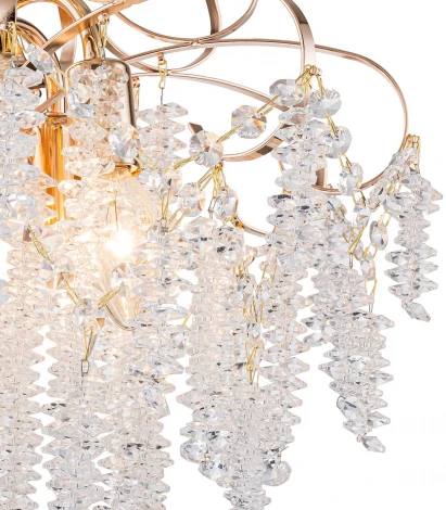 Подвесная люстра Escada Favero 2108/5P 5х40Вт E14, металл/хрусталь, золото/прозрачный (220V, на цепи)