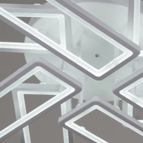 Потолочная люстра светодиодная на штанге с пультом с регулировкой цветовой температуры, яркости и ночным режимом Reluce 03629-0.3-4+4 WH