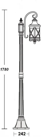 Наземный фонарь Oasis Light LUCERNA 84808/18/PartA Bl (220V, фонарь, IP44)