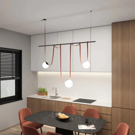 Комплект ременной трековой системы Belty на штанге Rod Denkirs Belty Set DK55SET07-01-BR (LED, 48V, шарики)