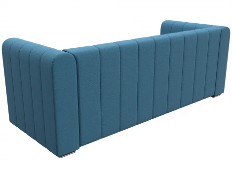 Диван прямой Лига-073 (ДСП,Фанера/Пластик/Рогожка/Голубой) Лига Диванов 129983