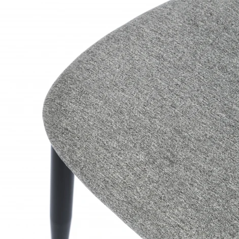 Стул обеденный Belsay/Белси / 2 шт. в упаковке велюр/металл, светло-серый/черный, 46х53х79см (Комплект из 2 шт.) Tetchair 25929