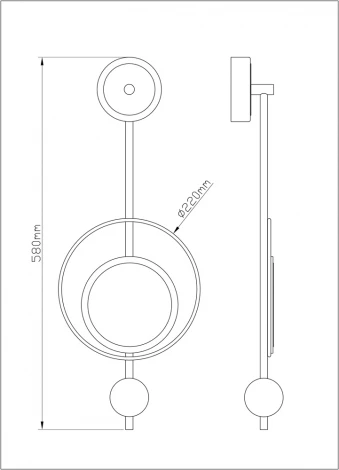 Настенный светильник Polaris A2604AP-7GO Arte Lamp (LED, 220V, шар)