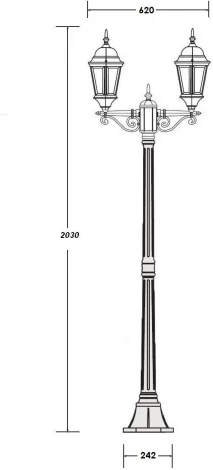 Наземный фонарь Oasis Light ASTORIA 2 91408LA Gw (220V, IP44)