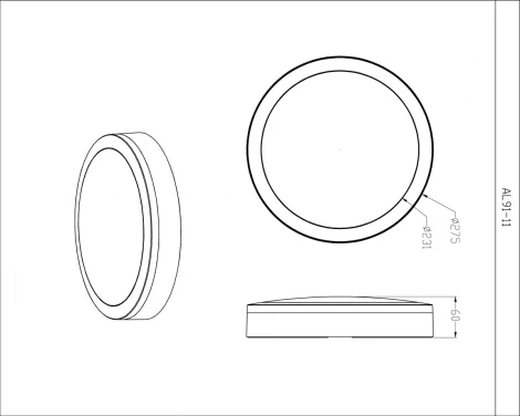 Потолочный светодиодный светильник Donolux Barcelona DL20451WNC25B R (220V, круглые, IP65)