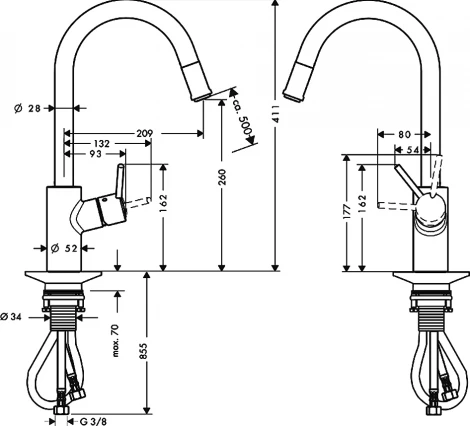 Смеситель Hansgrohe Talis S2 Variarc 14872000 для кухонной мойки