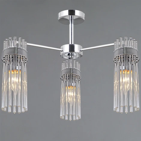 Потолочная люстра на штанге ILLUMICO IL0761-3CSQ-25 CR GENOA (220V)