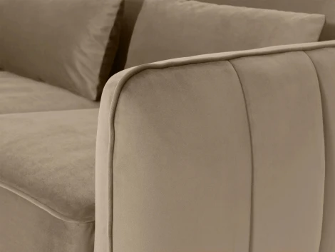 Диван Amsterdam двухместный ОГОГО (арт.698445), (Ткань/Светло-коричневый)