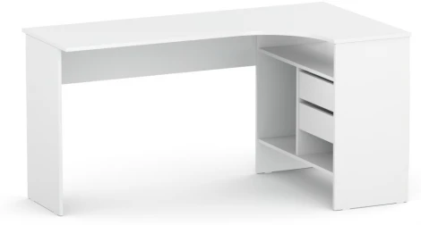 Письменный стол Woodville СПм-25 правый белый 445865