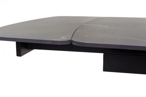 Стол RIVOLI 140 MATT BLACK MARBLE SINTERED STONE/ BLACK