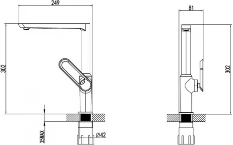 Смеситель Bien Hermes BE11009409 для кухонной мойки