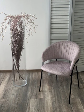 Стул M-City ГЕММА, цвет RAIN 10 lavanda, велюр / черный каркас