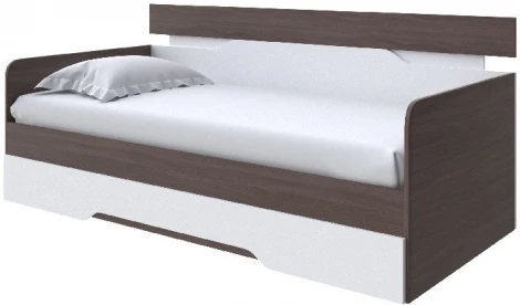 Без бренда Кровать-Софа Milton (ЛДСП Ясень Шимо Темный/Белый) 90x200