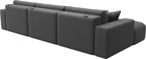 Диван угловой Лига-036 НПБ Классик Лонг левый угол Лига Диванов (Замша) арт.127801L