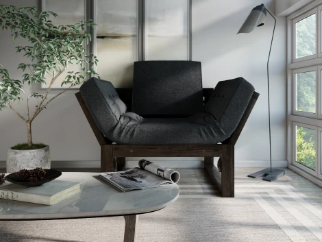 Кресло Arsko Балтик венге графитовая рогожка