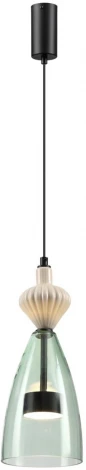 Подвесной светильник каскадный Odeon Light Palleta 5046/12LC черный/зеленый/металл/стекло/керамика LED 12W 4000К 1400Лм (220V, на проводе)