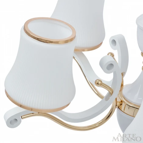 Подвесная люстра Arte Milano Florentia-3987 303987/6 Wh/Gd (220V, на цепи)