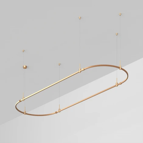Основание (шинопровод накладной/подвесной) 48V ART-APRIORI-OVAL-HANG-3000x1000 (GD) (Arlight, IP20 Металл) 048501