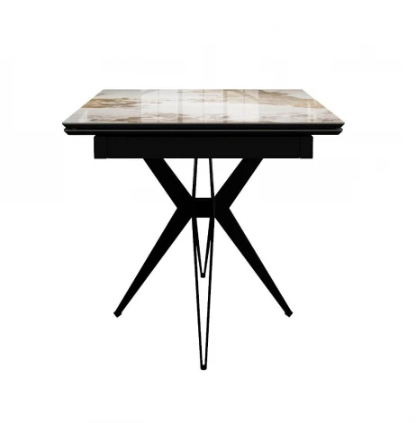 Стол DikLine DKS140 керамика PANDORA глянец, подстолье черное, опоры черные (2уп.) 00-00081185