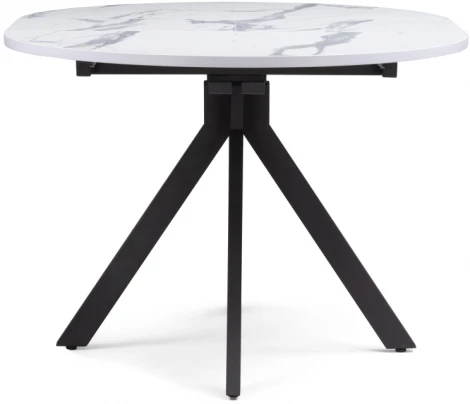 Деревянный стол Woodville Бетина мрамор белый / черный 504210