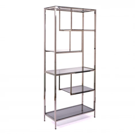 Консольный стеллаж AllConsoles 2041-SS grey зеркальный хром