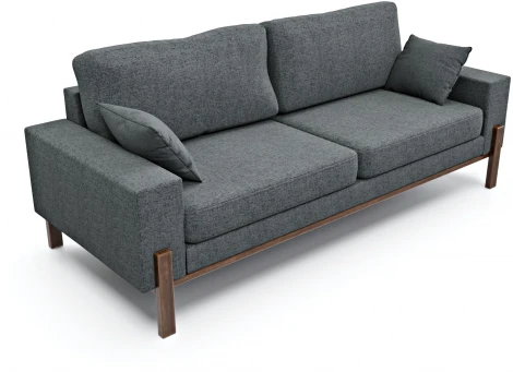 Диван Arsko прямой Хангель рогожка графитовая