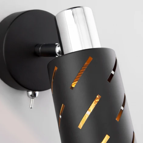 Спот Eurosvet Fente 20090/1 черный/хром (220V, выключатель)